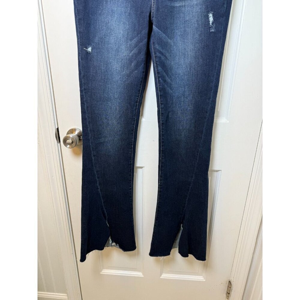 PAIGE High Rise Lou Lou Flare Jeans Twisted Seam Raw Hem Casabella Sz Size 31 - Picture 6 of 16